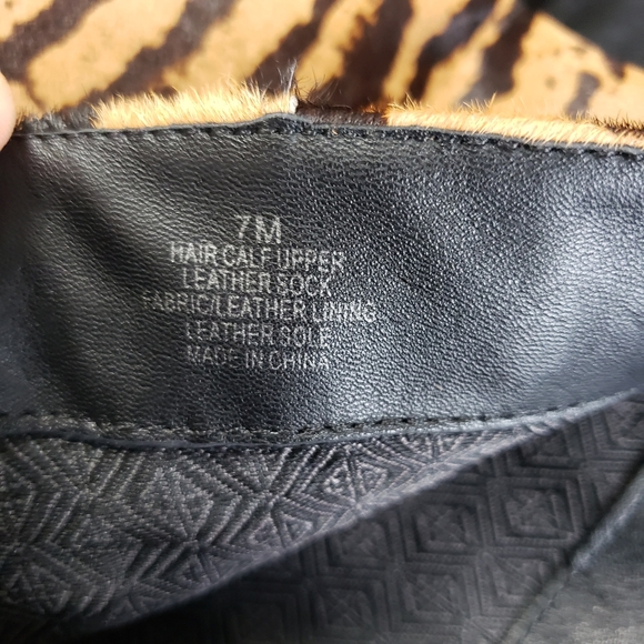 NWOB Antonio Melani Leather Animal Print Fur boots - Picture 12 of 12